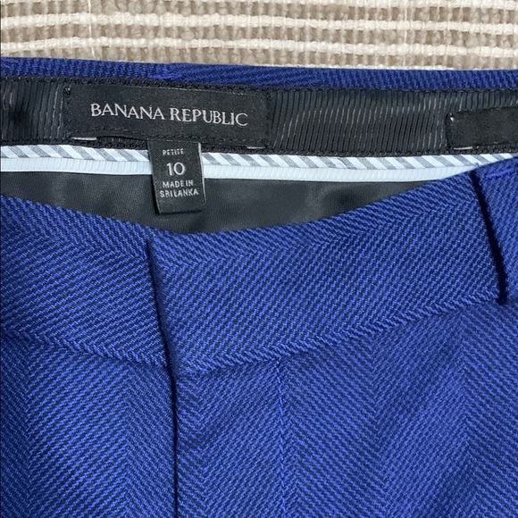 Banana Republic Blue Crop Dress Pants Tailored Fit - Picture 2 of 8